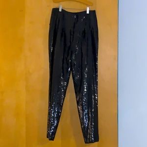 Joie Black Sequin High-Waisted Pants